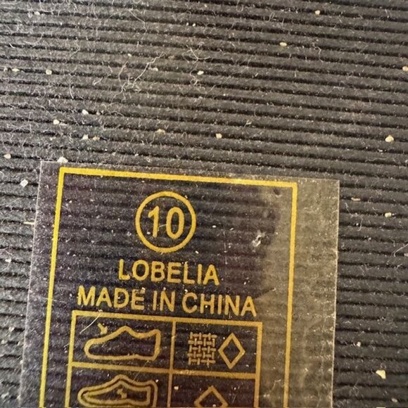 C. Wonder Womens Navy Leather Sandals W/ Gold Accent & Striped Fabric Detail Siz - Picture 7 of 8